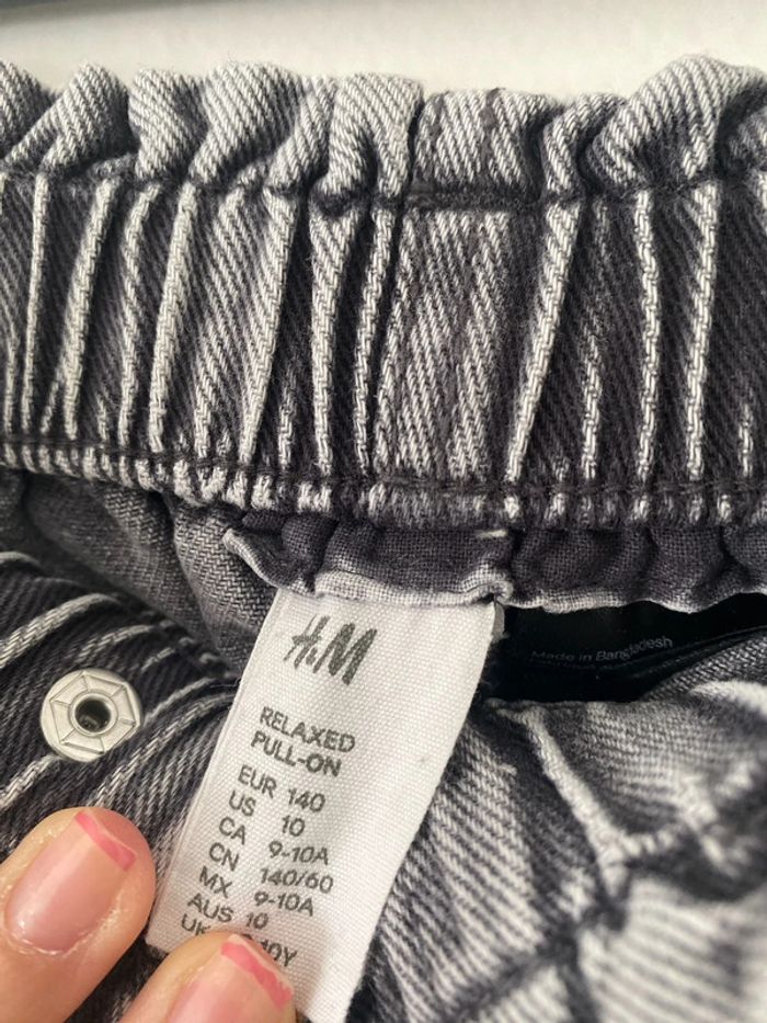 Jean mom gris à élastique Enfant fille 10 ans H&M - photo numéro 6