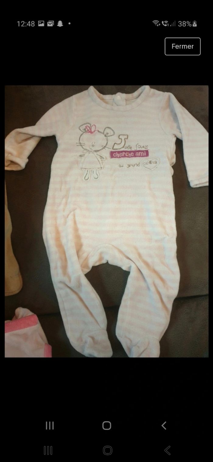 Lot 3 pyjama fille 3 mois - photo numéro 3