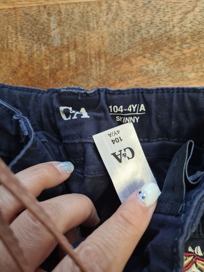 Jeans skinny 4 ans bleu marine licorne - photo numéro 3