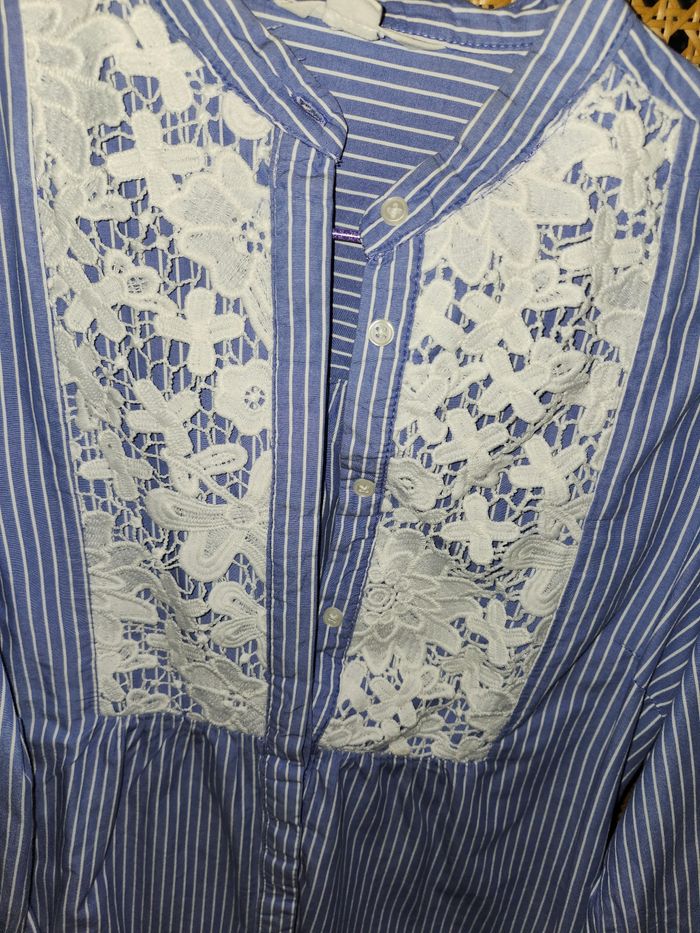 Blouse rayée  avec broderie - photo numéro 2