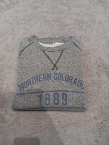 Pull/Sweat vintage Imprimé Colorado Gris Bleu