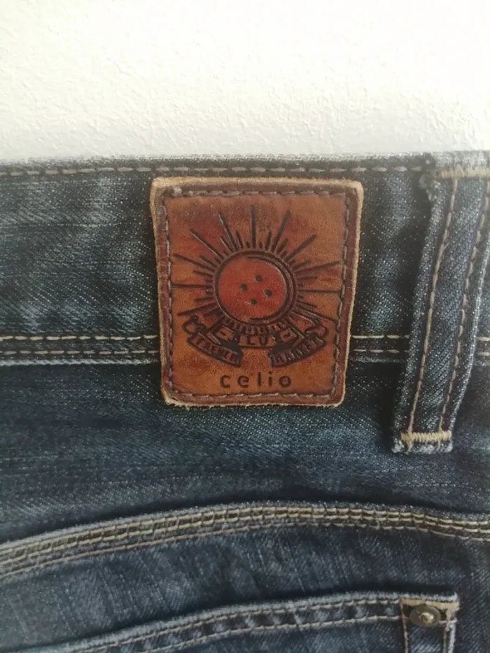 Jeans straight fit celio bleu - photo numéro 7
