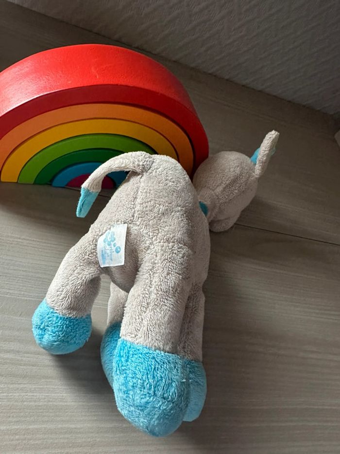 Peluche girafe arthur et lola Bébisol gris - photo numéro 3