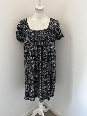 Robe noire à motifs étam XL