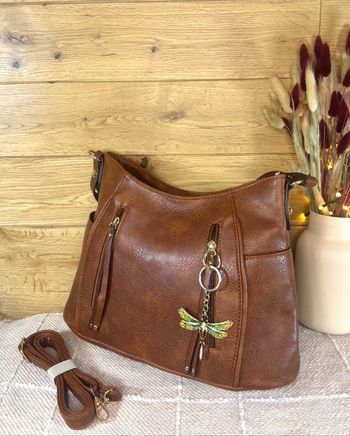 Sac hobo marron caramel femme bohème chic grande capacité neuf
