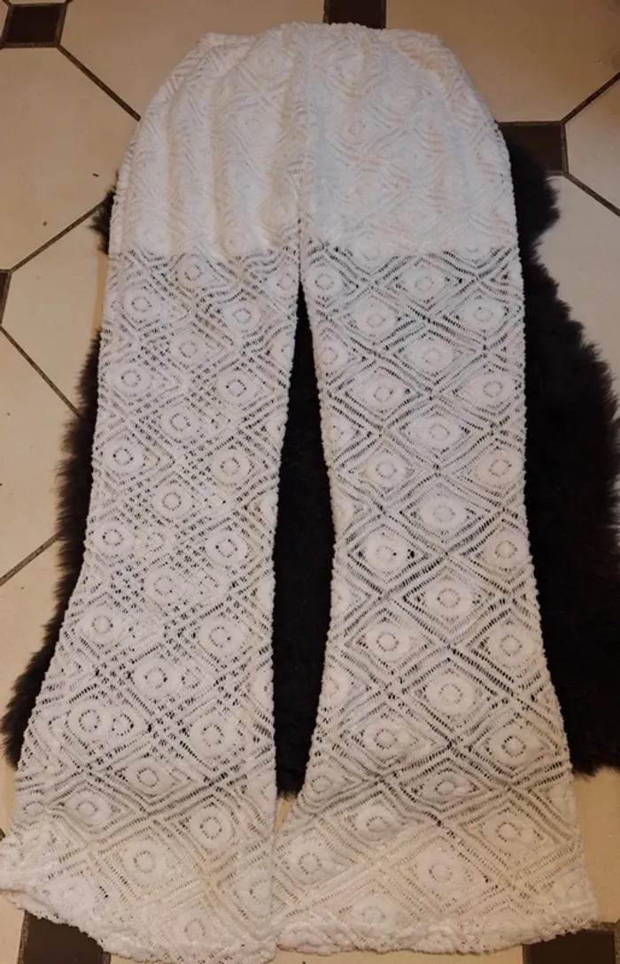 Pantalon en crochet blanc - photo numéro 2