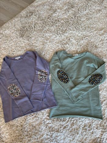 Lot 2 sweats Marie Puce 12 ans