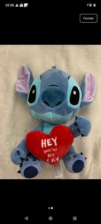 Peluche Stitch Coeur

