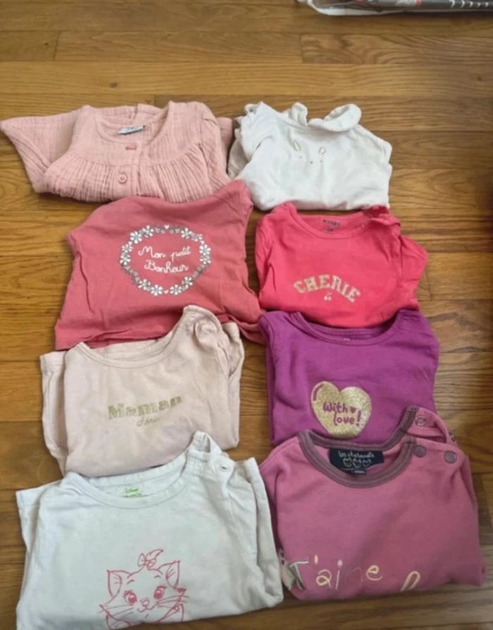 Lot de 8 t-shirt manches longues