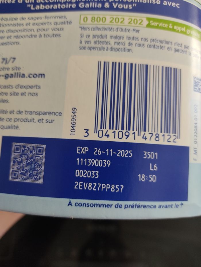 Lait Gallia Calisma Bio 1er âge - photo numéro 3