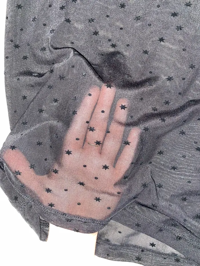 Top noir bi matière Stradivarius