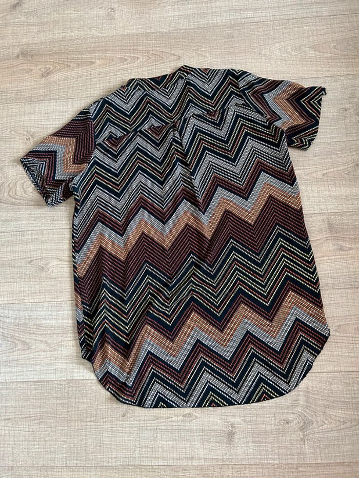 Blouse multicolore à manches courtes New Collection taille unique jamais portée (taille grand) - photo numéro 12