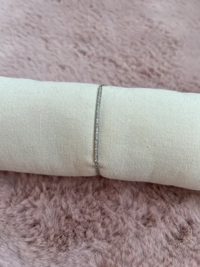 Bracelet barre strass acier inoxydable