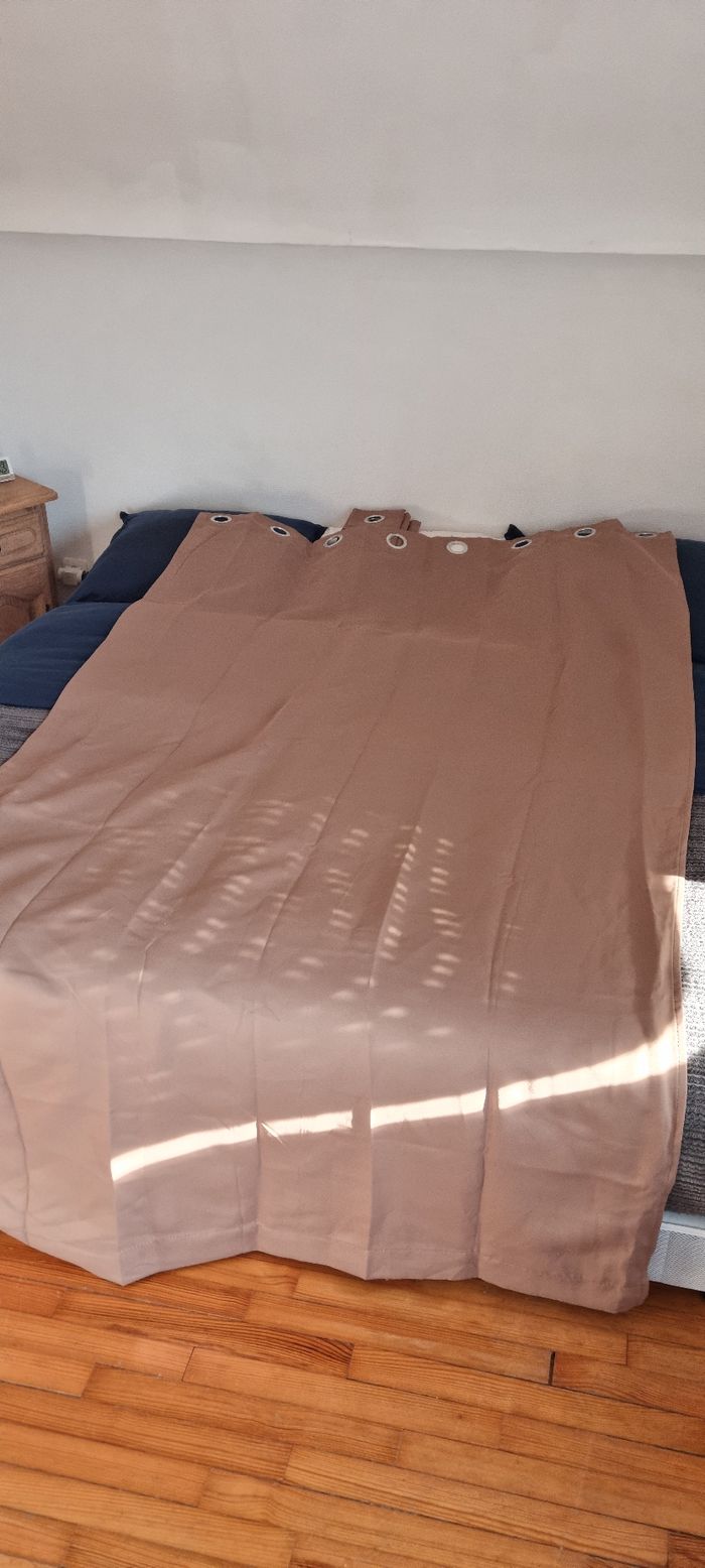 Lot 4 rideaux occultant marron - photo numéro 2