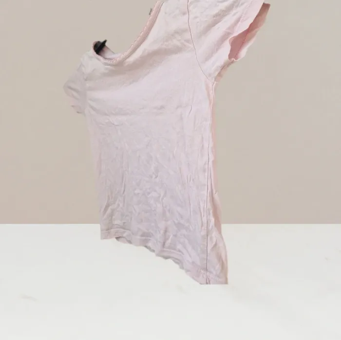 T-shirt uni rose - Taille 4 ans - photo numéro 2