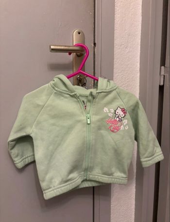 Gilet zippé à capuche hello kitty 3 mois 