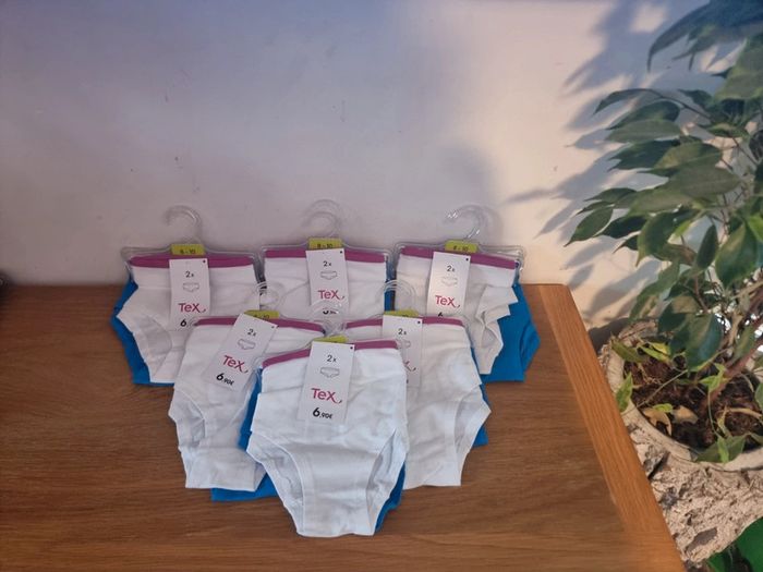 Lot 12 Boxers filles 8/10 ans