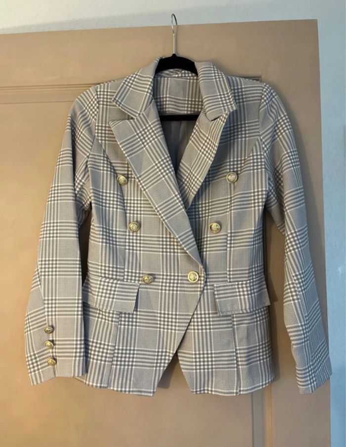 Blazer à carreaux