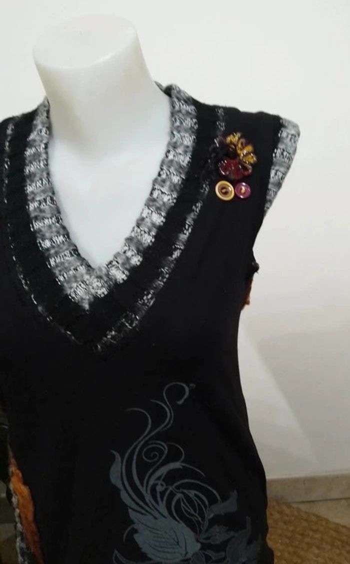 Haut sans manche fantaisie cicéro taille unique ( mesures dans l annonce) - photo numéro 2