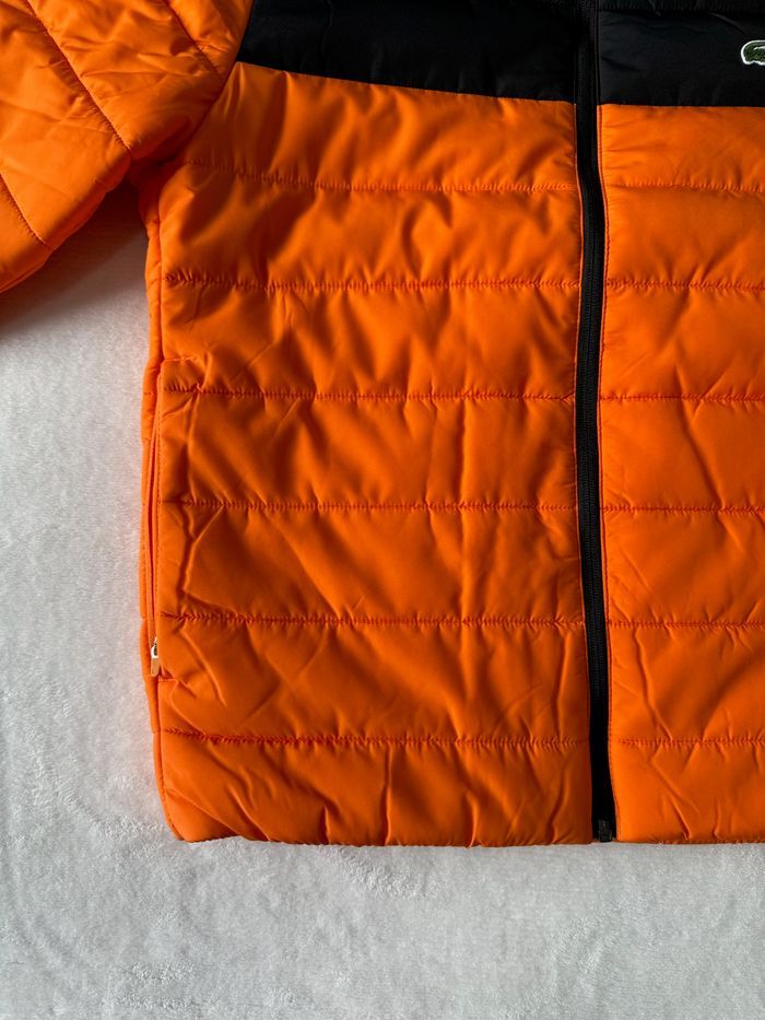 Doudoune Lacoste d'hiver pour homme noir et orange neuve Taille 48 ( S-M ) - photo numéro 3