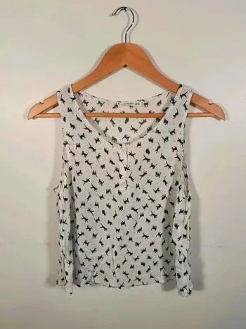 C5 top blanc imprimé Mango XS