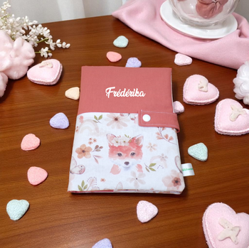 housse protège carnet de santé personnalisable modèle renard