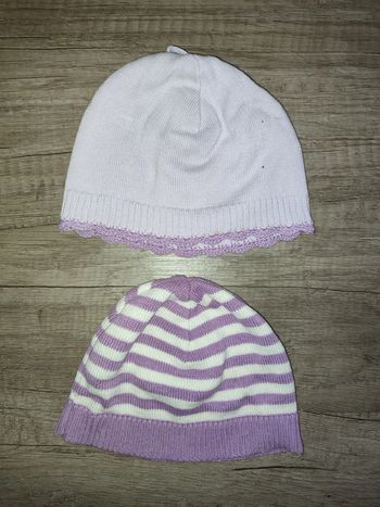 Bonnets 3/6 mois lilas #Fille6mois #Fille3mois