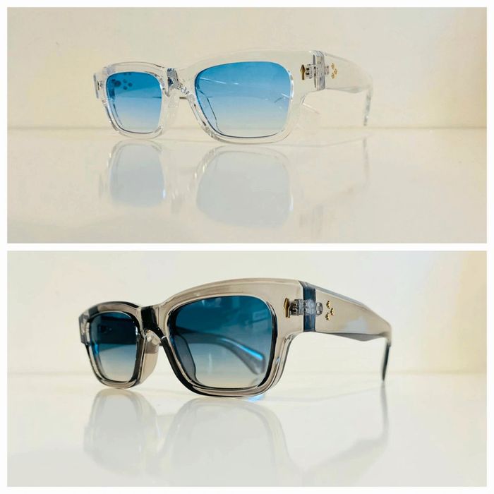 Lot de deux lunettes de soleil mixte blanc et gris transparent taille small catégorie 1 et 2 - photo numéro 3