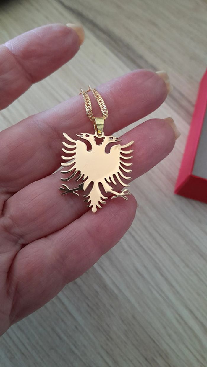 Collier doré, Albanie, aigle à 2 têtes - photo numéro 4