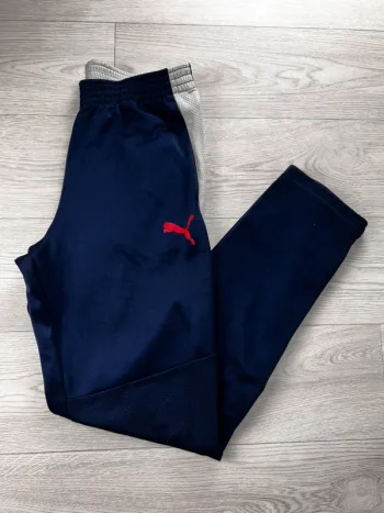 Jogging Puma bleu marine homme S logo rouge confort sport training