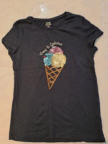 T shirt sequins 12 ans