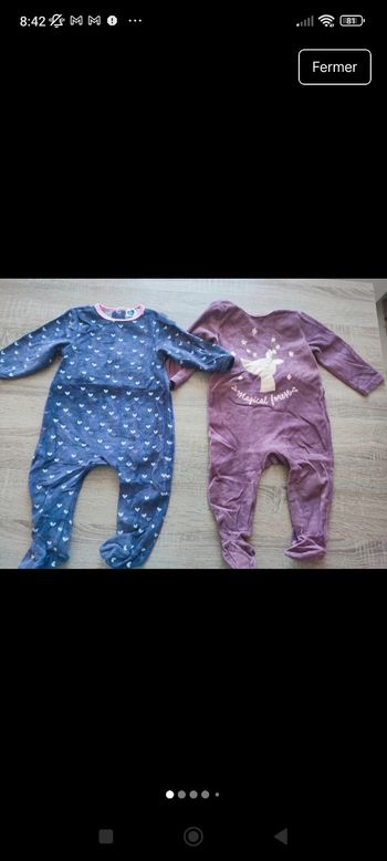 Lot 12 pyjamas fille