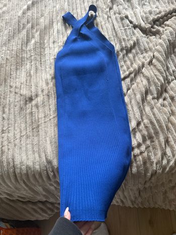 Robe bleu moulante