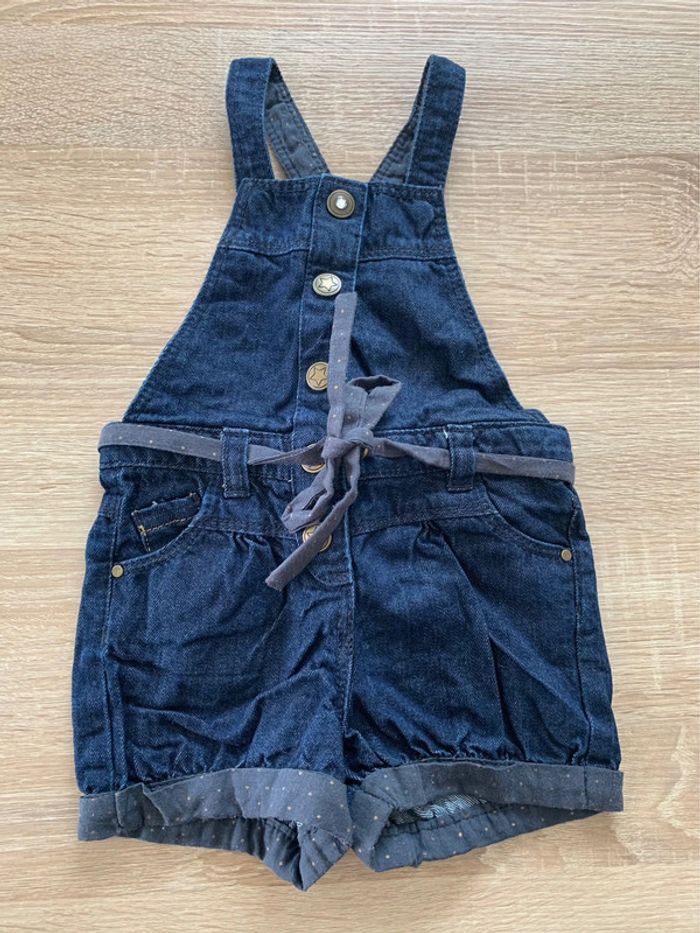 Salopette short jean 12 mois