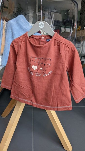 Haut marron Kiabi 12 mois