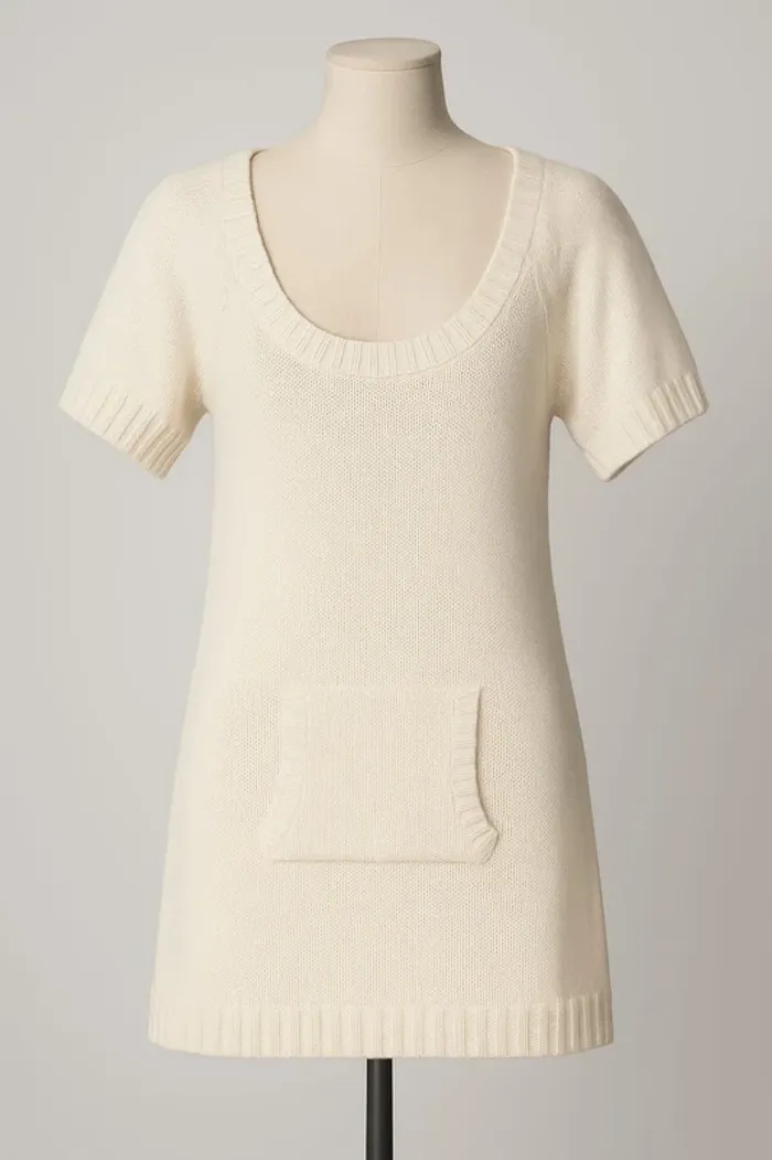 Robe style laine écru Naf Naf Taille L - photo numéro 2