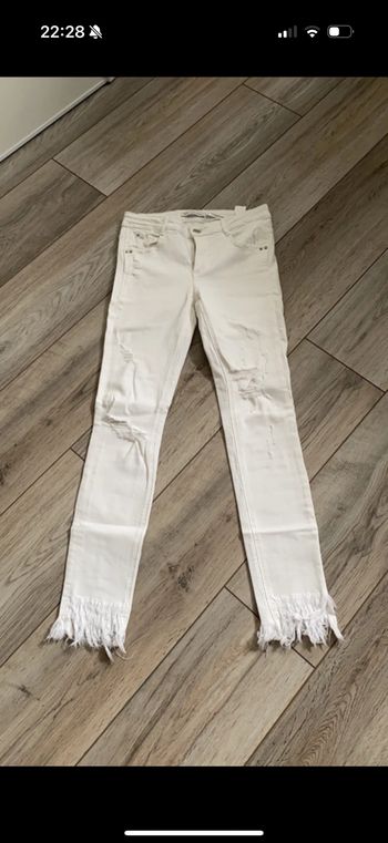 Jean blanc femme Zara