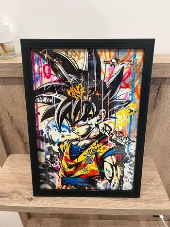 Cadre San gohan street art dragon ball z 