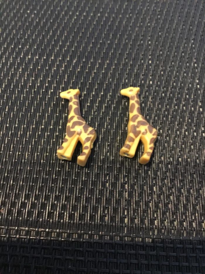Playmobil Micro lot 2 figurines aimantées Girafes arche de Noé 4332 pièces détachées animaux - photo numéro 2