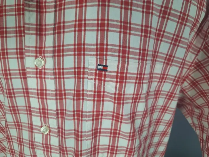 Chemise Tommy Hilfiger à Carreaux Rouge Homme Taille L – Coton (558) - photo numéro 3