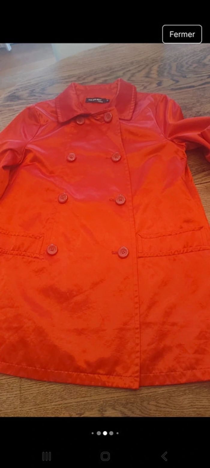 Veste trench rouge Vue sur Mer Ladies taille 38 - photo numéro 6