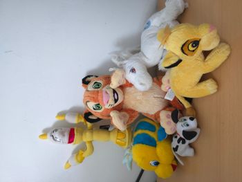 Lot peluche / plush bundle Disney Roi Lion Simba Lion King Polochon Dalmatien