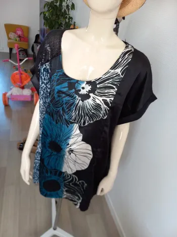 Tee-shirt femme noir T50