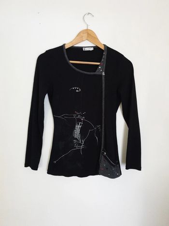 Top original manches longues strass