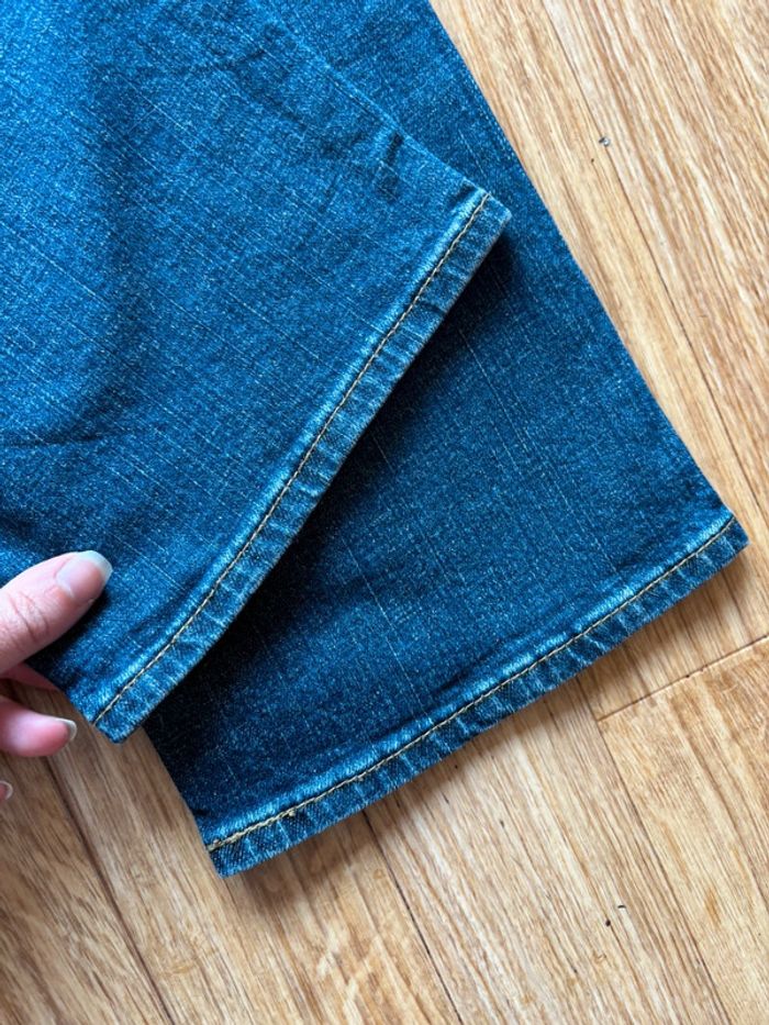 Jean Levi's femme Signature Gold bleu foncée brut M/38 W28 droite straight mi taille US rare - photo numéro 12