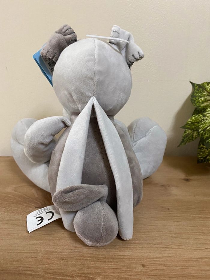 Doudou peluche chien gris blanc musical jogystar neuf - photo numéro 3