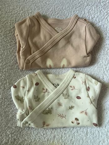 2 body bébé manches longues 1 mois c&a