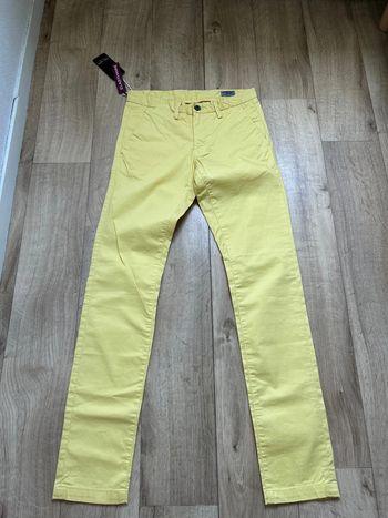 Pantalon Chino jaune clair Teddy Smith slim stretch 28US 36FR