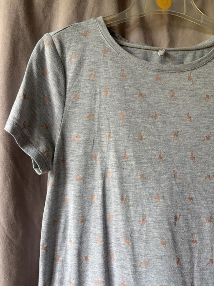 Tee shirt motif flamant rose - photo numéro 5