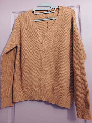 Pull maille douce, caramel M